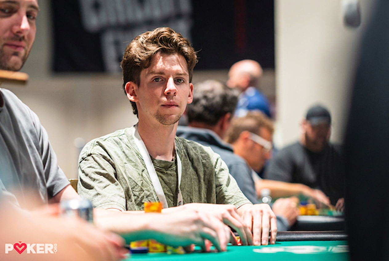 Corey at the poker table